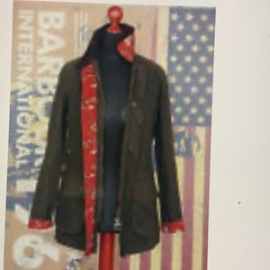 Barbour Catherine Beadnell olive waxed Jacket